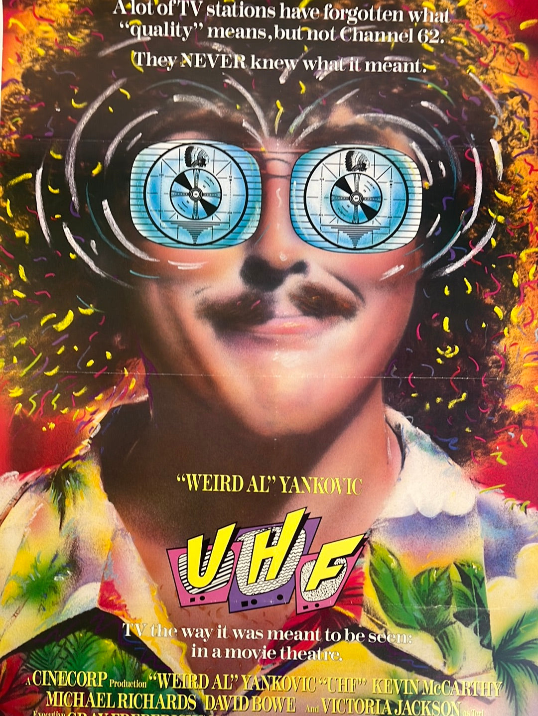 Weird Al Yankovic UHF - 1989 50th movie poster original – Sold Out Posters