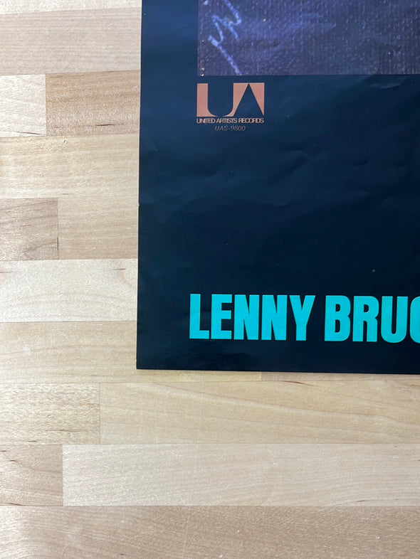 Lenny Bruce - 1961 Bob Cato Album Insert Promo Poster Carnegie Hall (small rip in poster)