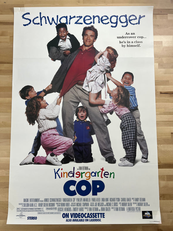 Kindergarten Cop - 1990 video promo movie poster original 26x38