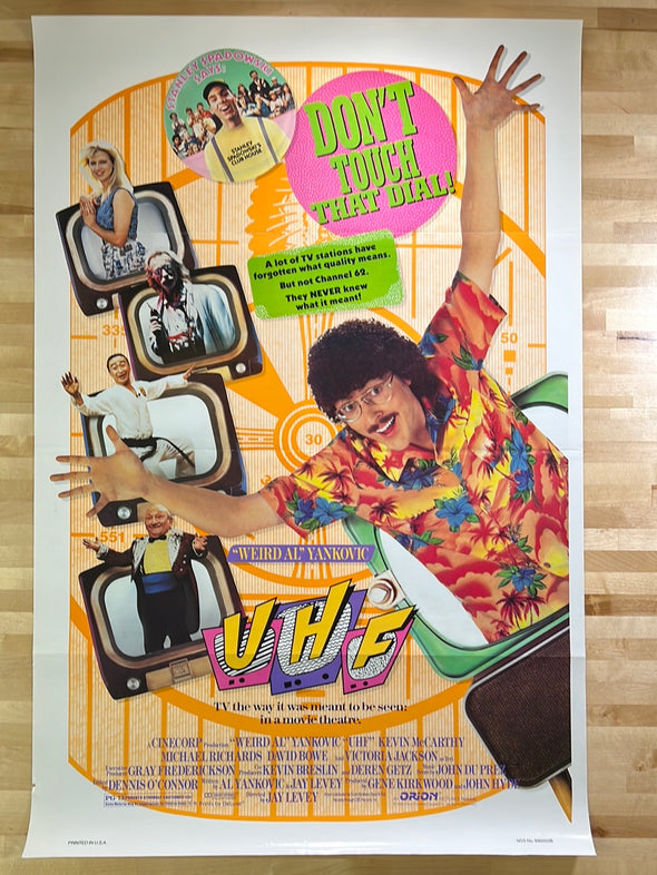 Weird Al Yankovic UHF - 1989 movie poster original