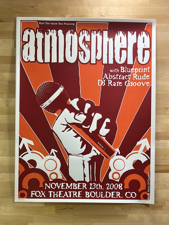 Atmosphere - 2008 Maria DiChiappari poster Boulder, CO Fox Theatre