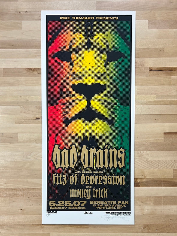 Bad Brains - 2007 Mike Martin Poster Portland, OR Berbati's Pan