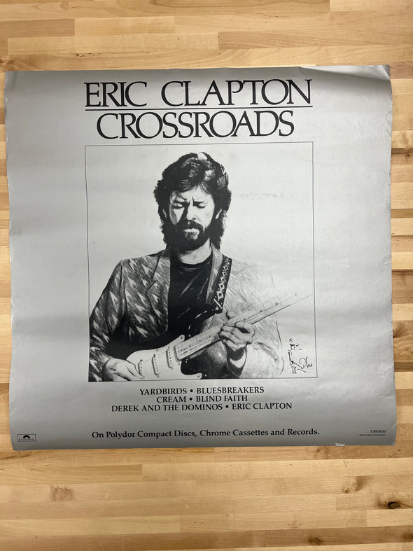 Eric Clapton - 1988 promo poster original vintage Crossroads Polydor