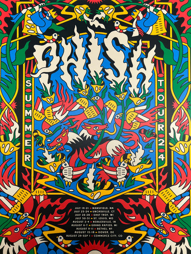 Phish - 2024 Josh Noom poster Summer Tour 24 – Sold Out Posters