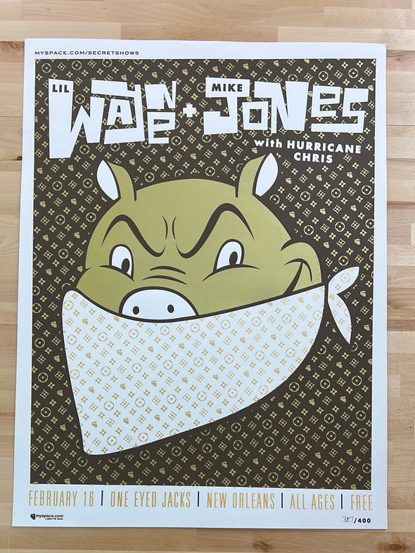 Lil Wayne, Mike Jones - 2008 Poster New Orleans, LA One Eyed Jack's