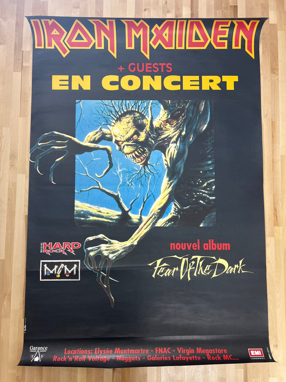 Iron Maiden - 1992 Fear Of The Dark Poster En Concert EMI France Garance