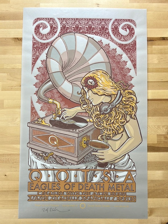 Queens Of The Stone Age - 2008 Lars P Krause poster Spandau, Berlin Zitadelle (Transparent)