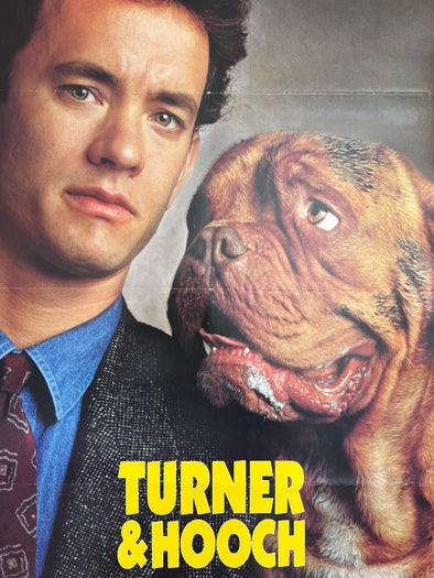 Turner & Hooch - 1989 one sheet movie poster original vintage 27x41