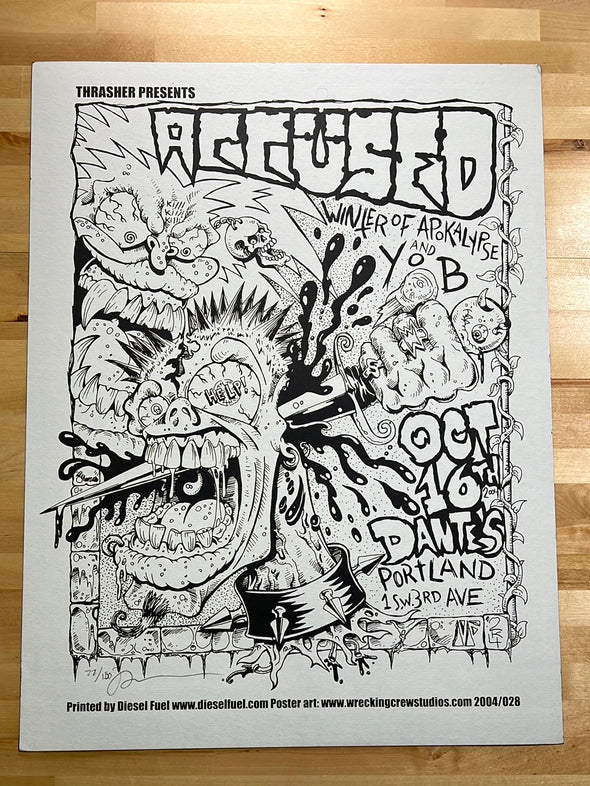 Accused - 2004 Mike Fisher poster Portland, OR Dante's