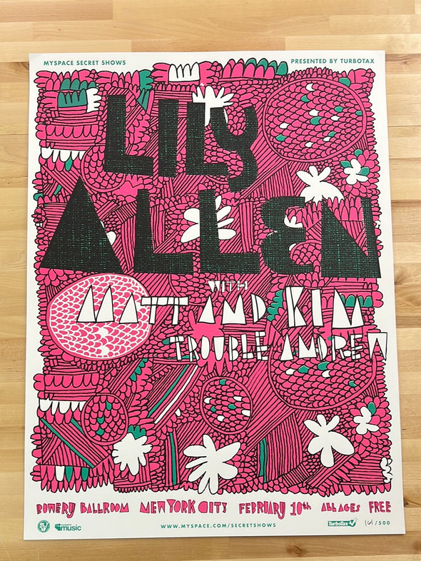 Lily Allen - 2009 Poster New York City, NY The Bowery
