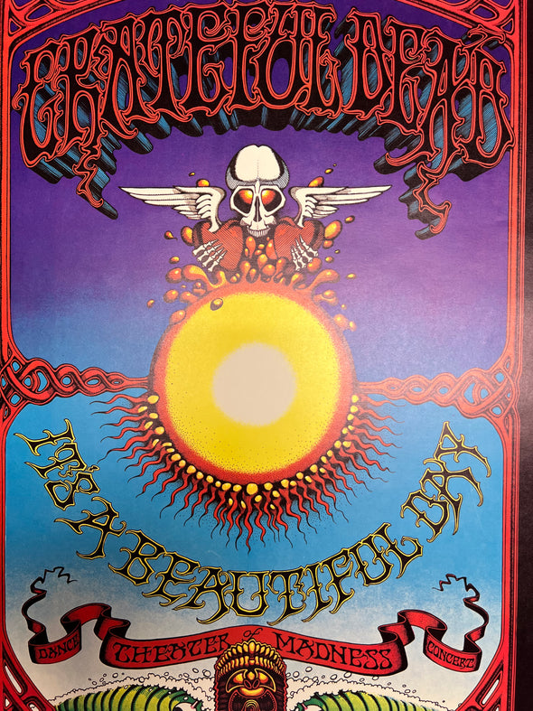 Grateful Dead - 1969 Rick Griffin poster Honolulu Hawaii RP-2