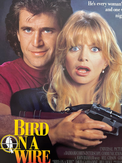 Bird On A Wire - 1990 video promo movie poster original 27x40