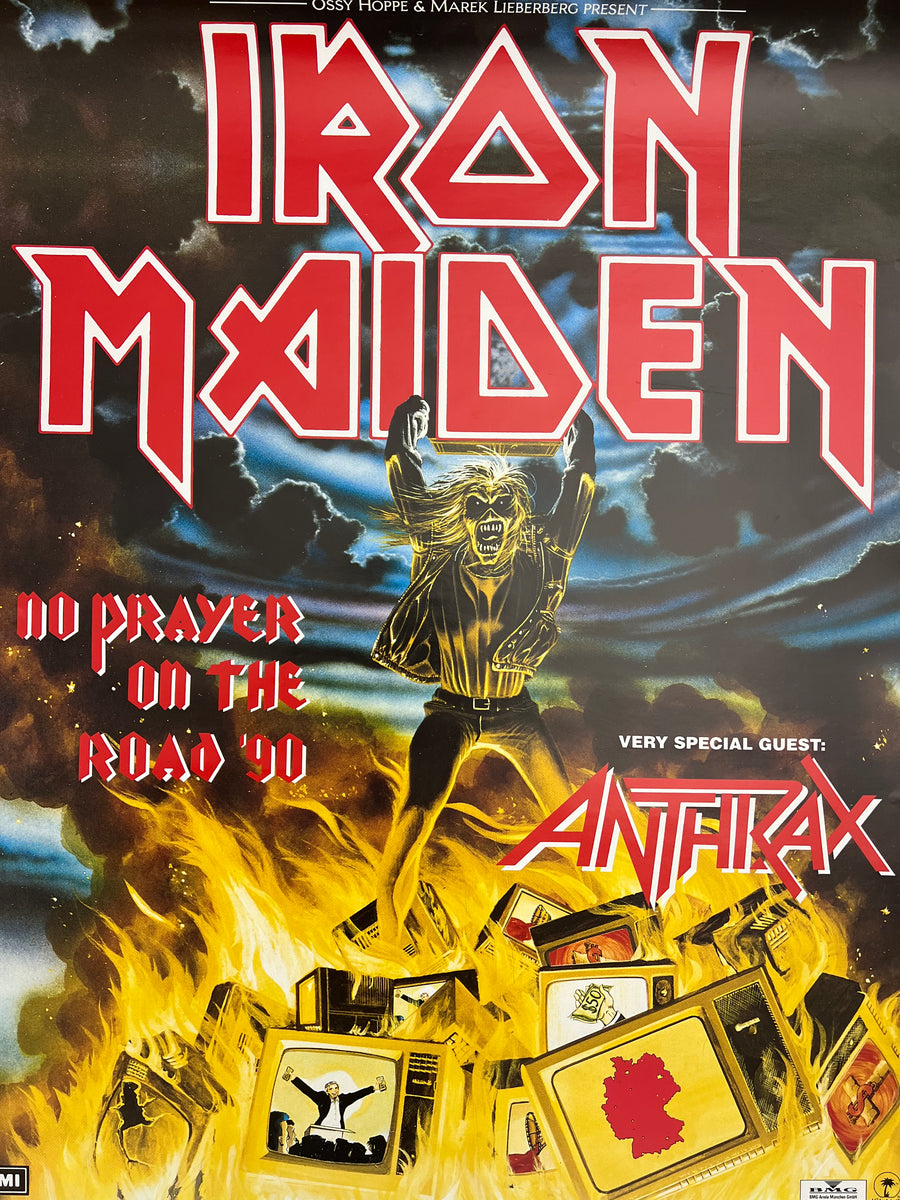 Iron Maiden - 1990 Promo Poster Original Vintage No Prayer On The
