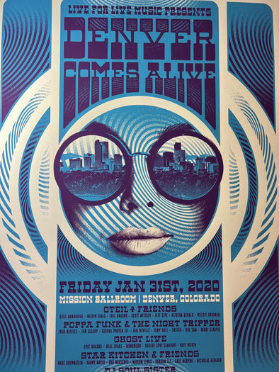 Denver Comes Alive - 2020 Taylor H. Morgan poster Mission Ballroom Denver, CO