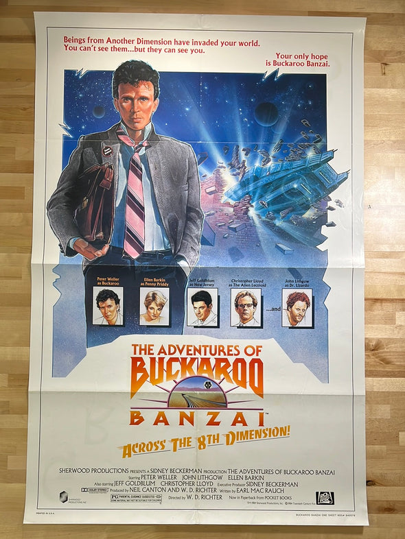 The Adventures Of Buckaroo Banzai - 1984 movie poster original