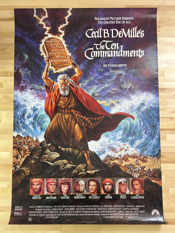 Ten Commandments - 1990 movie poster original Cecil B. DeMilles