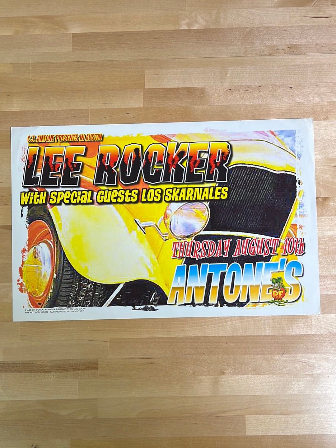 Lee Rocker Sticker Lee Rocker - 2000 promo poster Austin, TX Antone's – Sold Out Posters