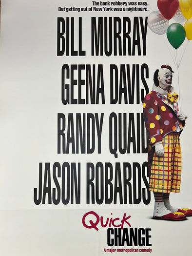 Quick Change - 1990 movie poster original