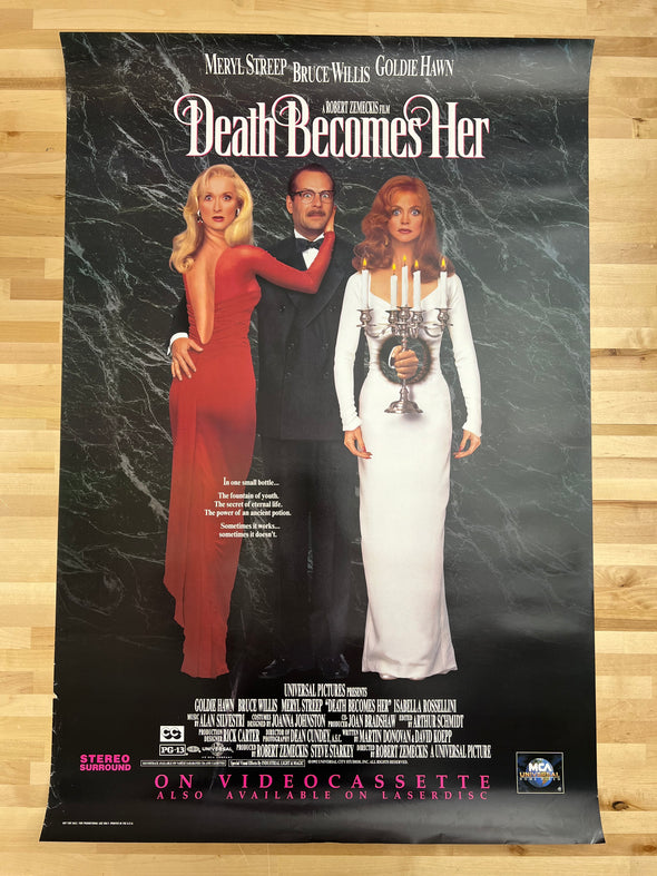 Death Becomes Her - 1992 video promo movie poster original vintage 27x40