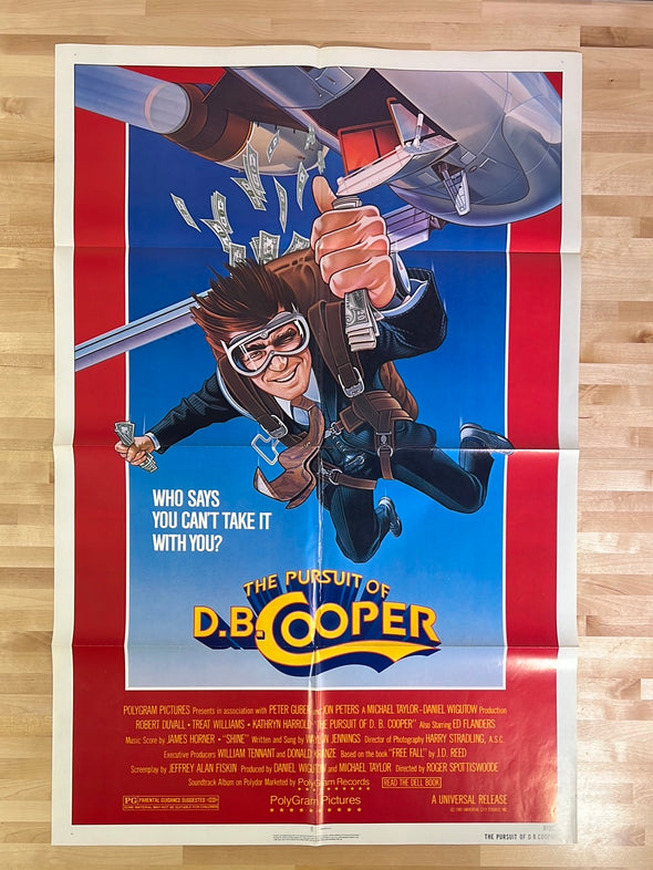 The Pursuit of D.B. Cooper - 1981 movie poster original vintage 27x41