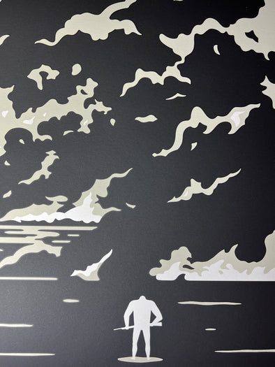 Fire In The Night (BLACK/WHITE) - 2025 Cleon Peterson art print