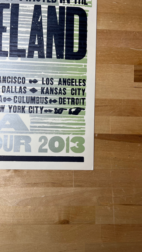 Keane - 2012 Hatch Show Print Strangeland USA Winter Tour Promo poster