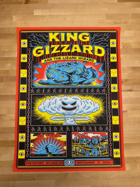 King Gizzard @ The Lizzard Wizzard - 2024 Amy Jean poster St. Louis, MO