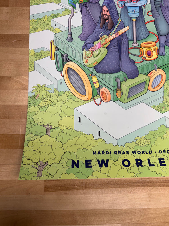 Pretty Lights - 2023 Tim Molloy poster New Orleans, LA 12/01-12/03 Mardi Gras World Ballroom