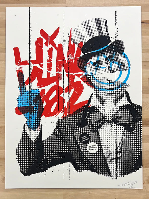 Blink 182 - 2019 Aesthetic Apparatus poster Charlotte, NC PNC Music Pavilion 20 Years of Enema of the State