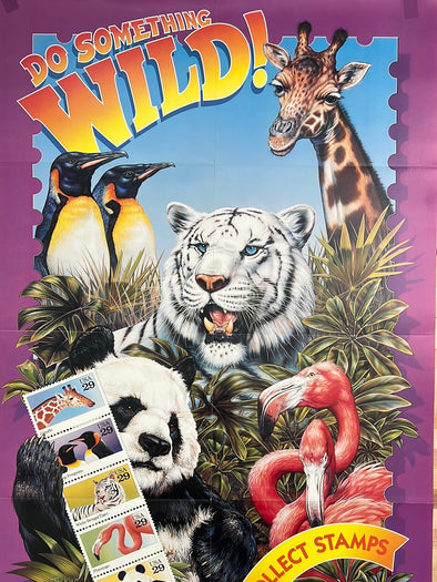 Do Something Wild!: Collect Stamps - Tim Knepp 1992 poster original USPS Stamps Worth Saving