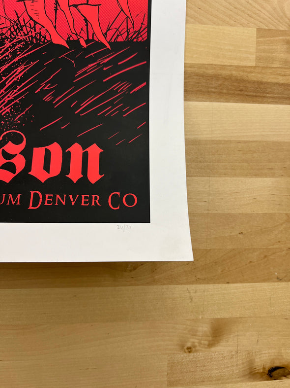 Marilyn Manson - 2018 Brian Mercer poster Denver, CO The Fillmore Auditorium