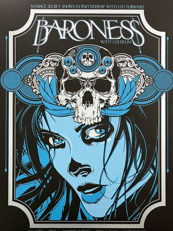 Baroness - 2009 Hydro74 poster Asheville, NC Stella Blue