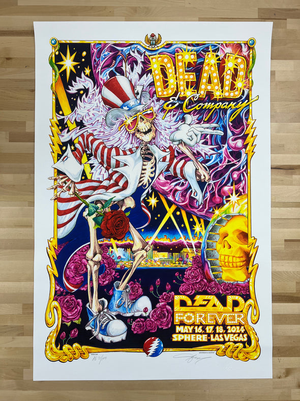 Dead & Company - 2024 AJ Masthay poster Las Vegas, Nevada Sphere