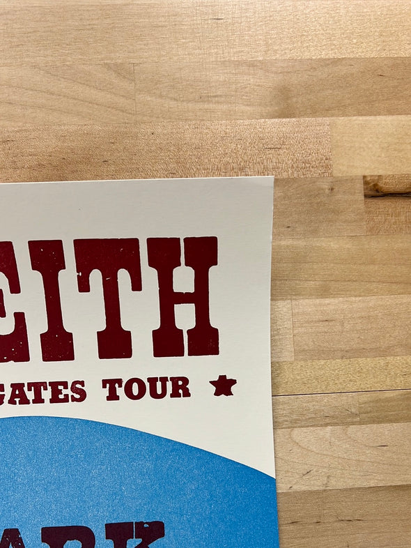 Toby Keith - 2016 Hatch Show Print poster Bethel, NY Bethel Woods Center 8/4/2016