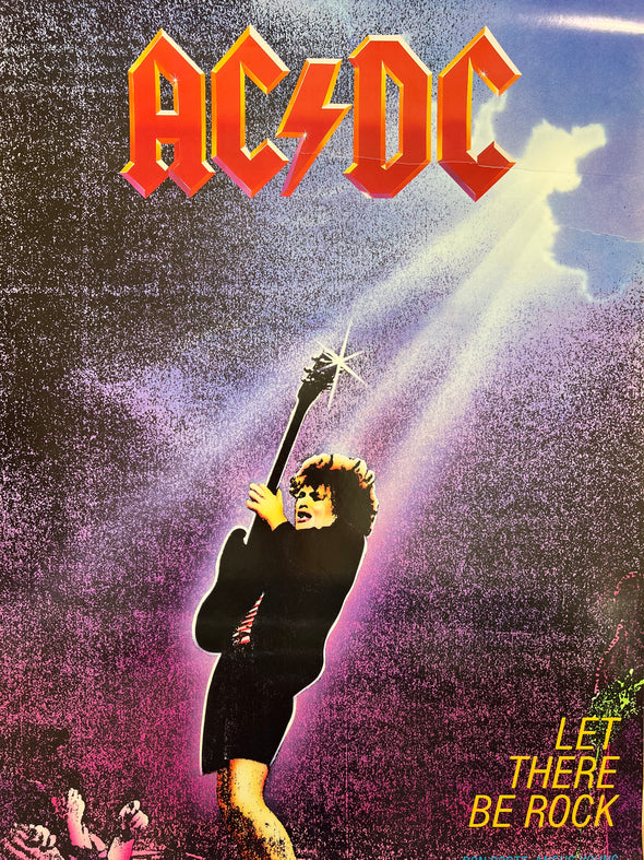 AC/DC- 1980 Let There Be Rock promo poster Warner Home Video