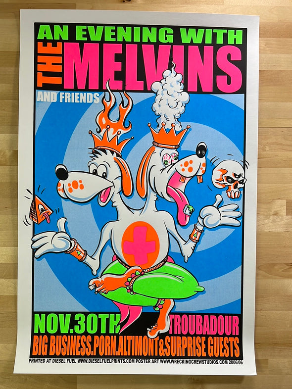 Melvins - 2006 Mike Fisher poster West Hollywood, CA The Troubadour