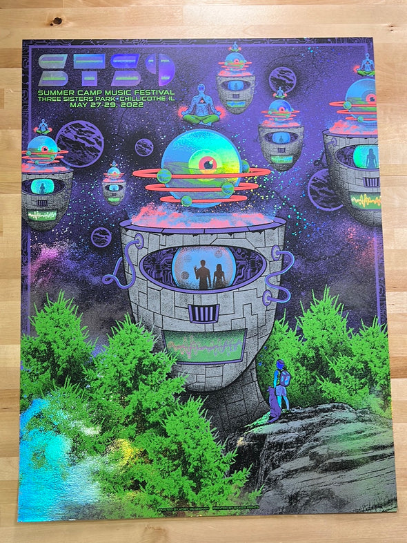 STS9 - 2022 Kory McGeehan poster FOIL Three Sisters Park - Chillicothe, IL