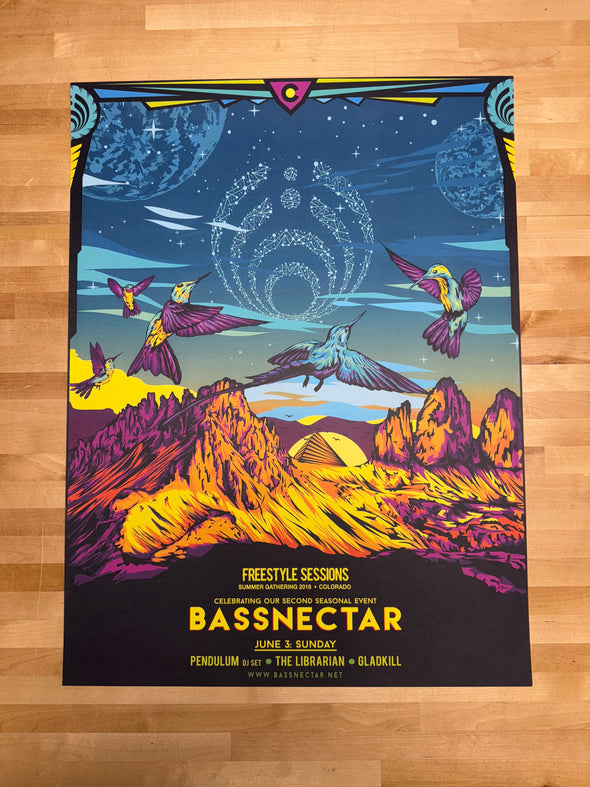 Bassnectar - 2018 poster Colorado Summer Gathering Freestyle Sessions 6/3