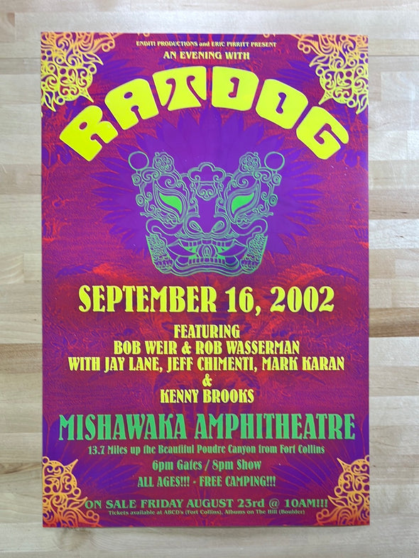 RatDog - 2002 poster Bellvue, CO Mishawaka Amphitheater