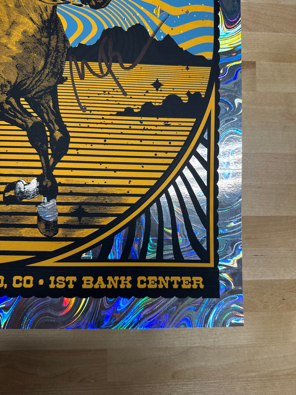 Joe Russo's Almost Dead - 2021 Drew Findley poster Broomfield, CO FOIL
