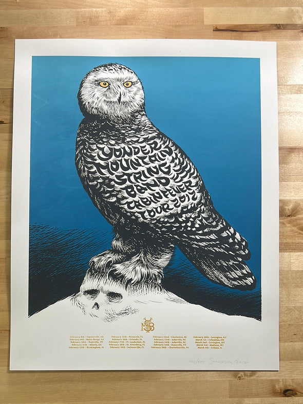 Yonder Mountain String Band - 2012 Johnny Sampson poster Cabin Fever Tour 2nd Edition