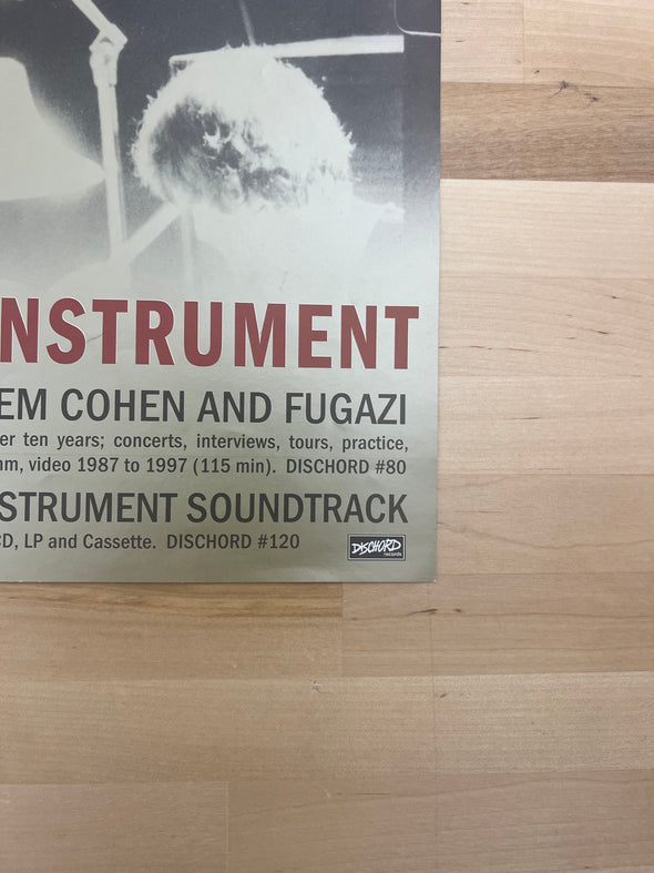 Fugazi  - 1999 DVD/VHS promo poster Instrument Dischord Records