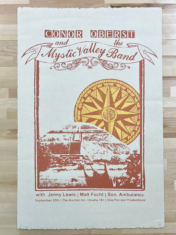 Conor Oberst & The Mystic Valley Band - 2008 poster Omaha, NB Anchor Inn