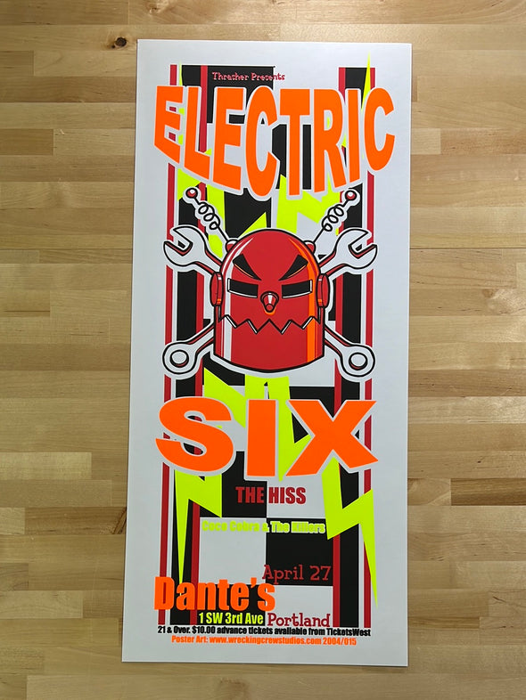Electric Six - 2004 Wrecking Crew Studios poster Portland, OR
