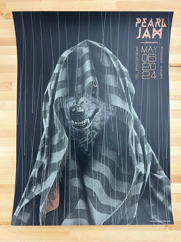 Pearl Jam - 2024 Matt Ryan Tobin poster Vancouver, BC, CAN Rogers Arena