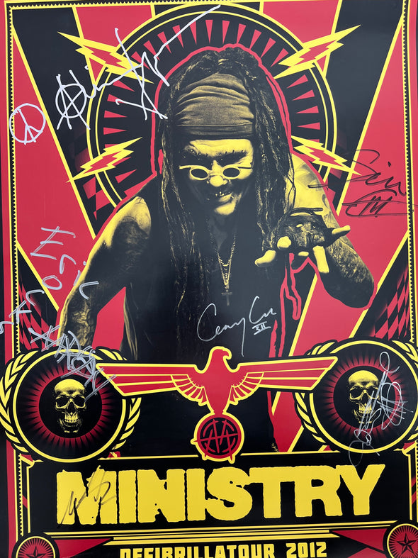 Ministry - 2012 Defibrillatour promo poster SIGNED