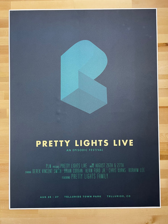 Pretty Lights - 2016 poster Telluride, CO 8/26-8/27 Telluride Town Park DAMAGED