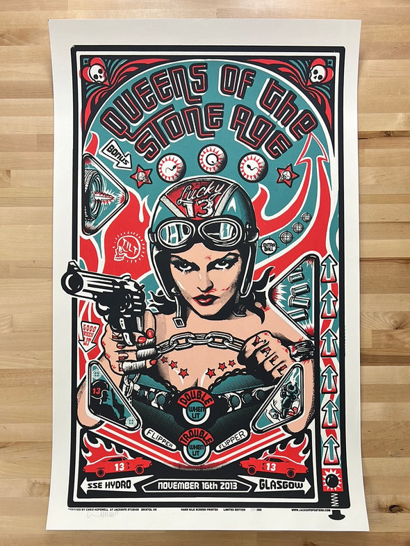 Queens Of The Stone Age - 2013 Chris Hopewell Poster Bristol, UK SSE Hydro