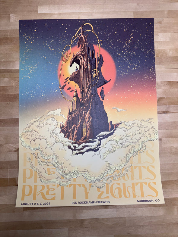 Pretty Lights - 2024 Cristian Eres poster Red Rocks Morrison, CO