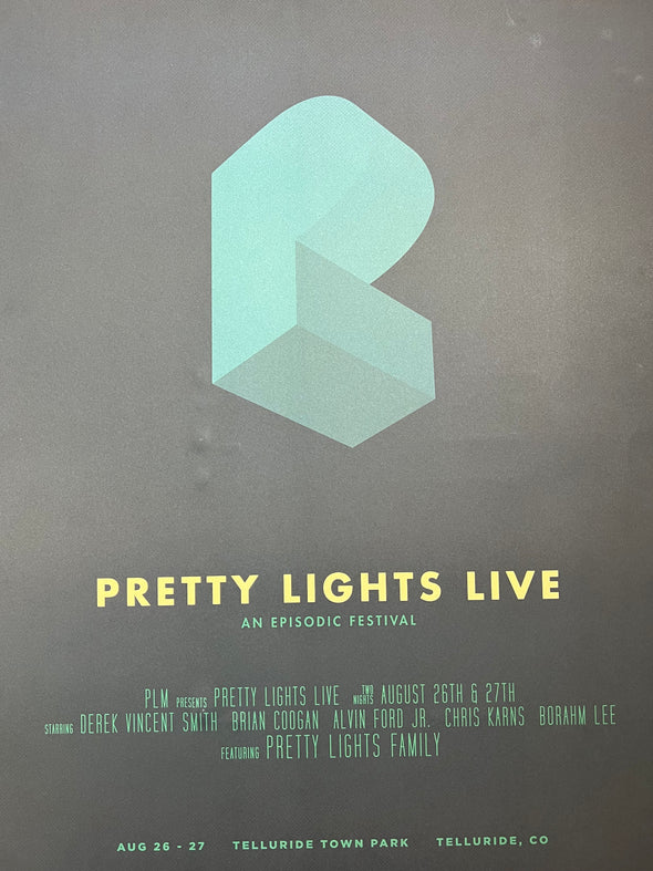 Pretty Lights - 2016 poster Telluride, CO 8/26-8/27 Telluride Town Park DAMAGED